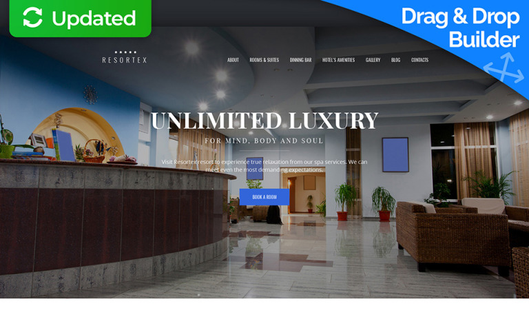 Hotels Premium Bootstrap Moto CMS 3 Theme Big Screenshot Hotels Premium Moto CMS 3 Template New Screenshots BIG