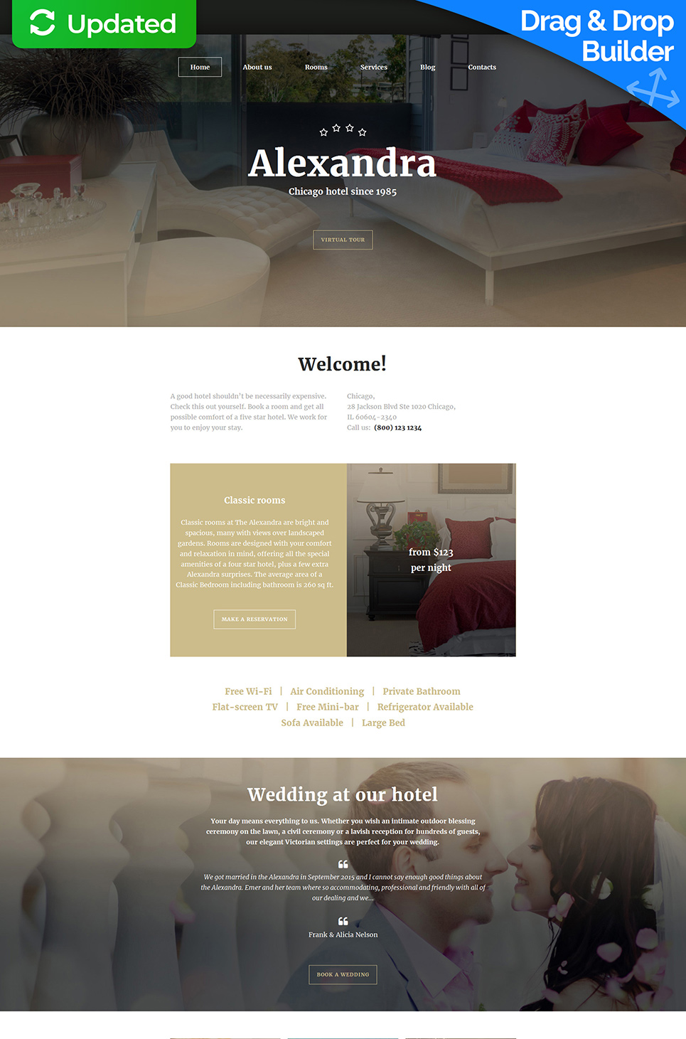 Hotels Responsive Moto CMS 3 Template New Screenshots BIG