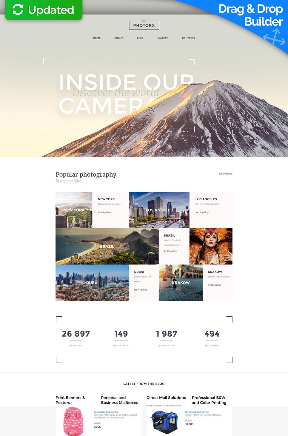 Photographer Portfolio Responsive Moto CMS 3 Template New Screenshots BIG