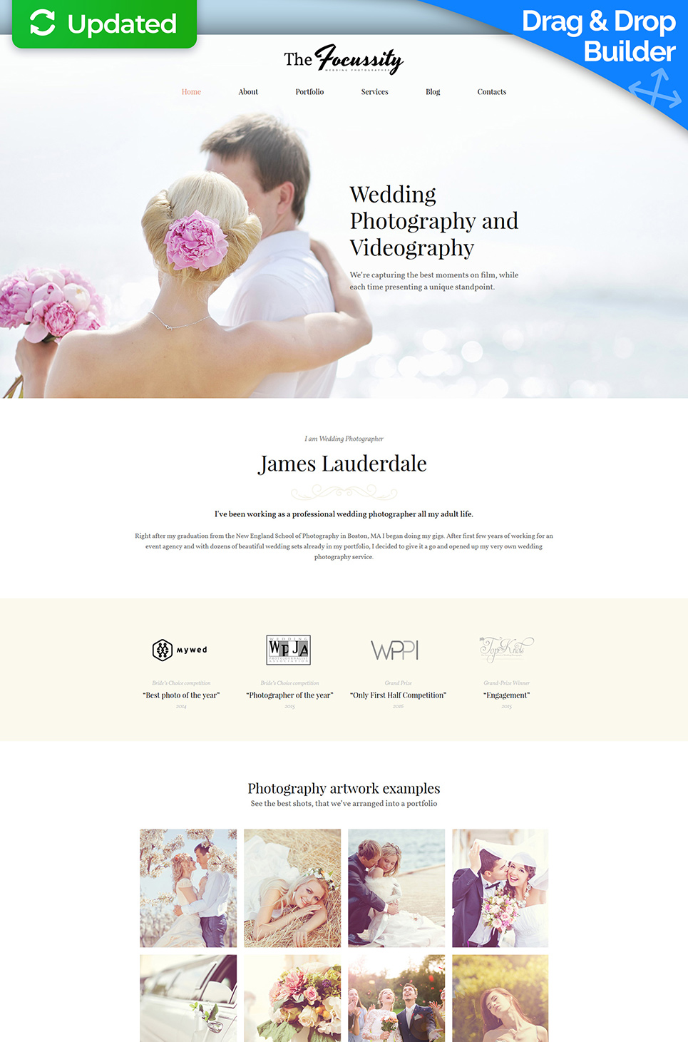 Photographer Portfolio Responsive Moto CMS 3 Template New Screenshots BIG