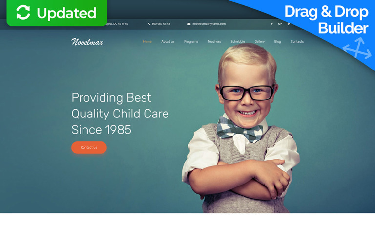 Primary School Premium Bootstrap Moto CMS 3 Theme Big Screenshot Primary School Premium Moto CMS 3 Template New Screenshots BIG