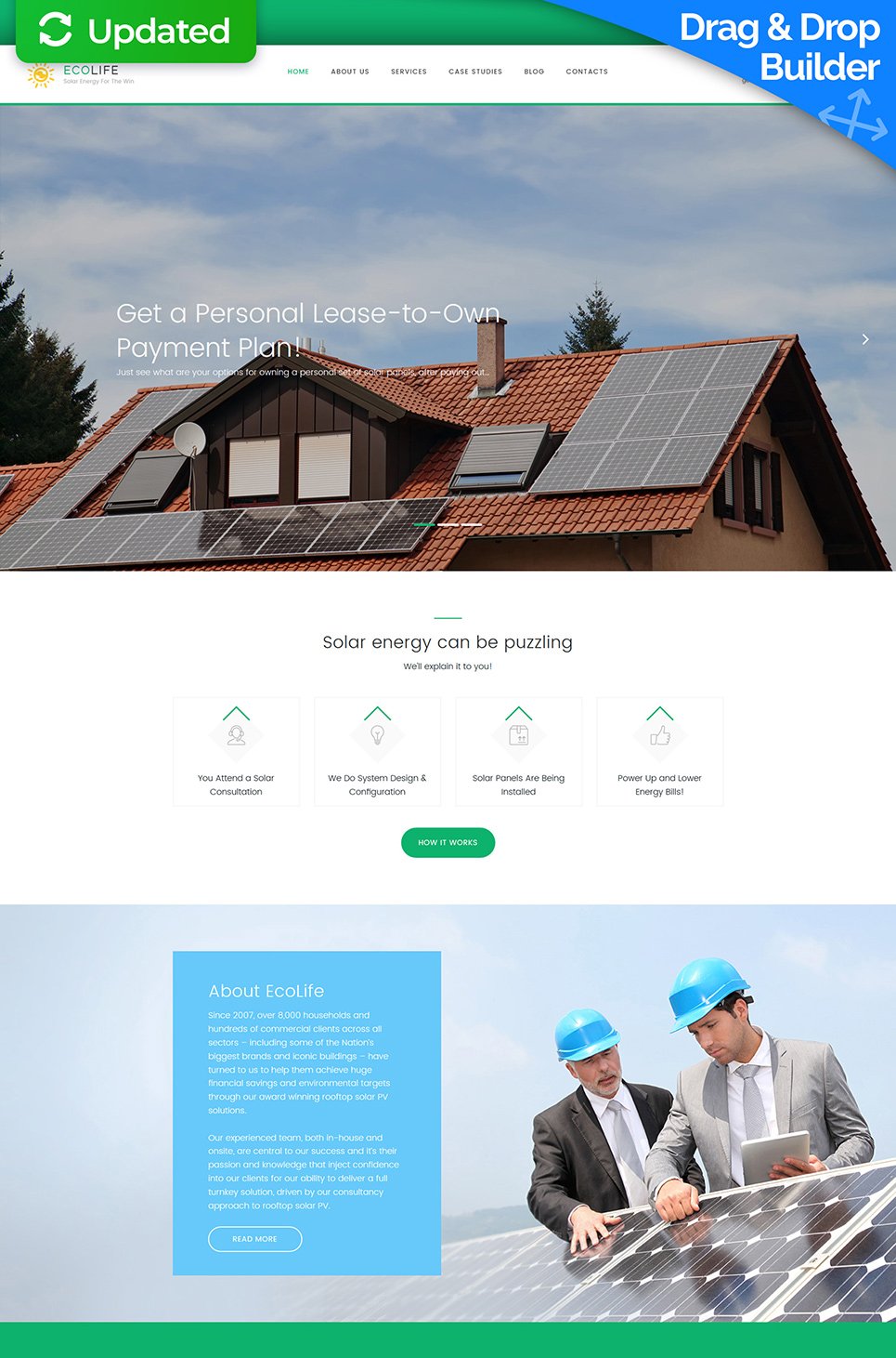 Solar Energy Responsive Moto CMS 3 Template New Screenshots BIG