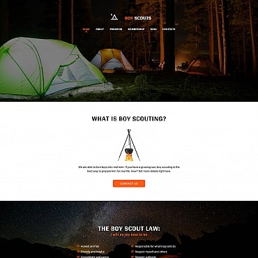 Scouts Camp Moto CMS 3 Templates 59500