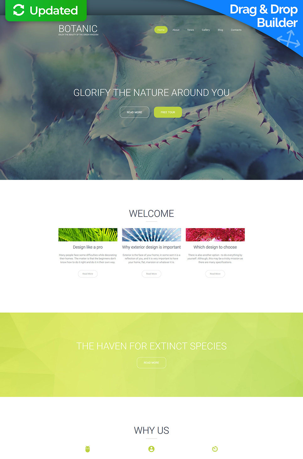 Botanic Responsive Moto CMS 3 Template New Screenshots BIG