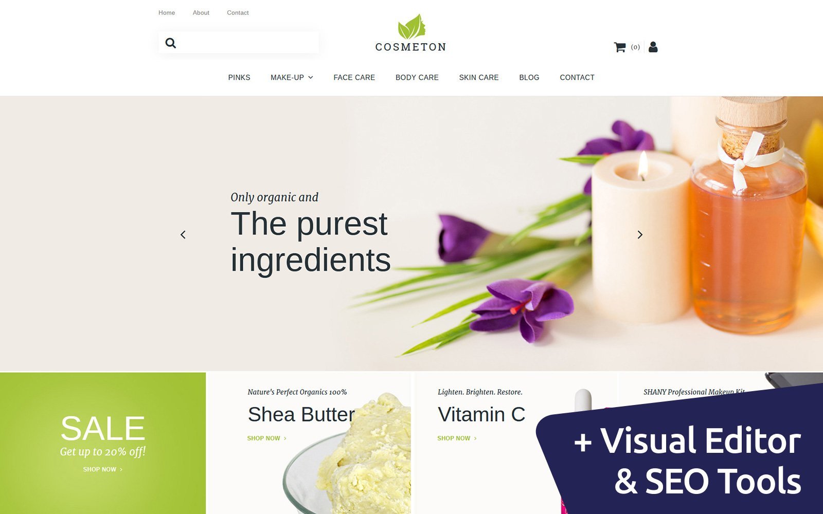Cosmeton - Skin Care Responsive Template Ecommerce MotoCMS №59521