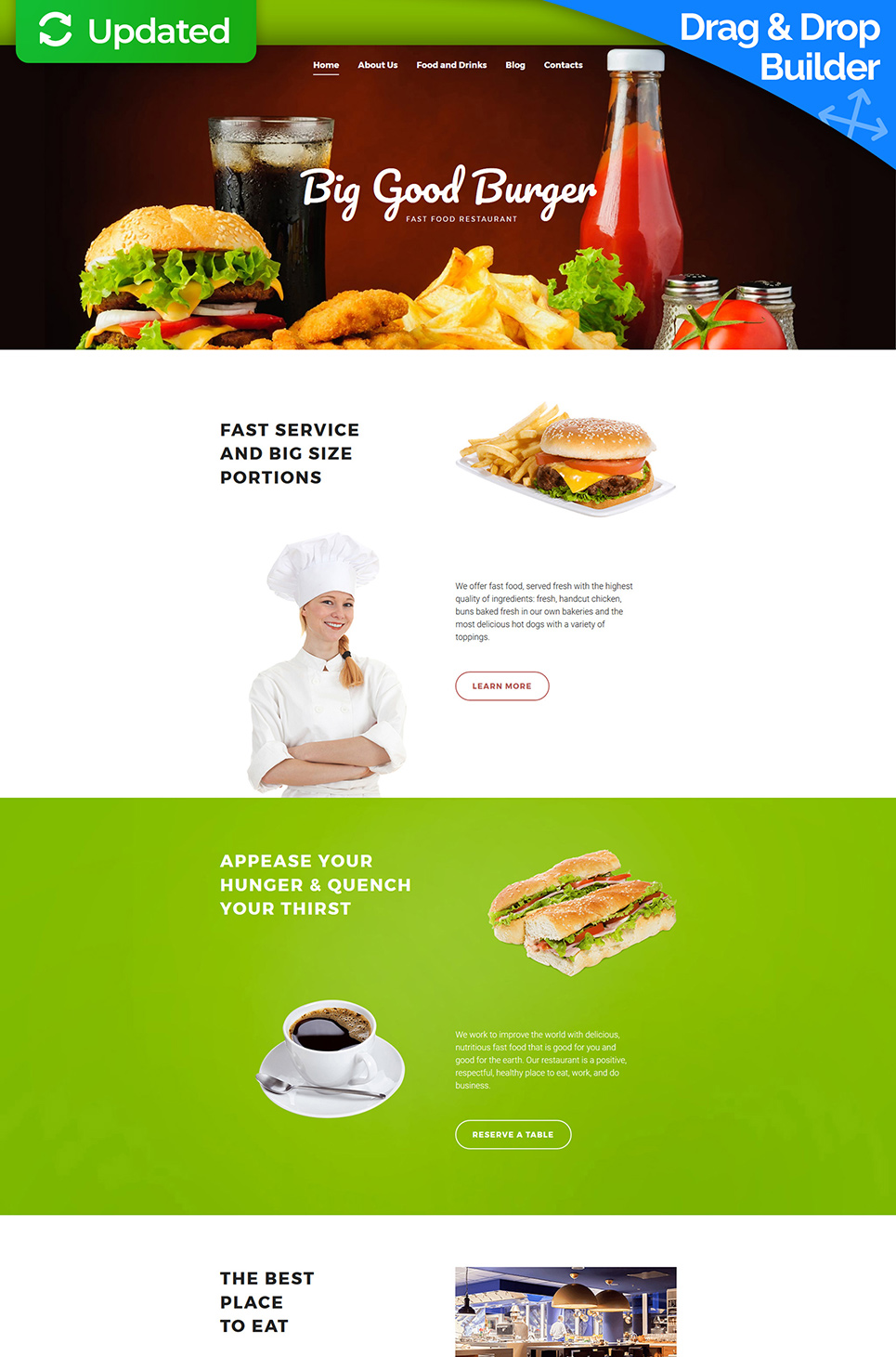 Fast Food Restaurant Responsive Moto CMS 3 Template New Screenshots BIG