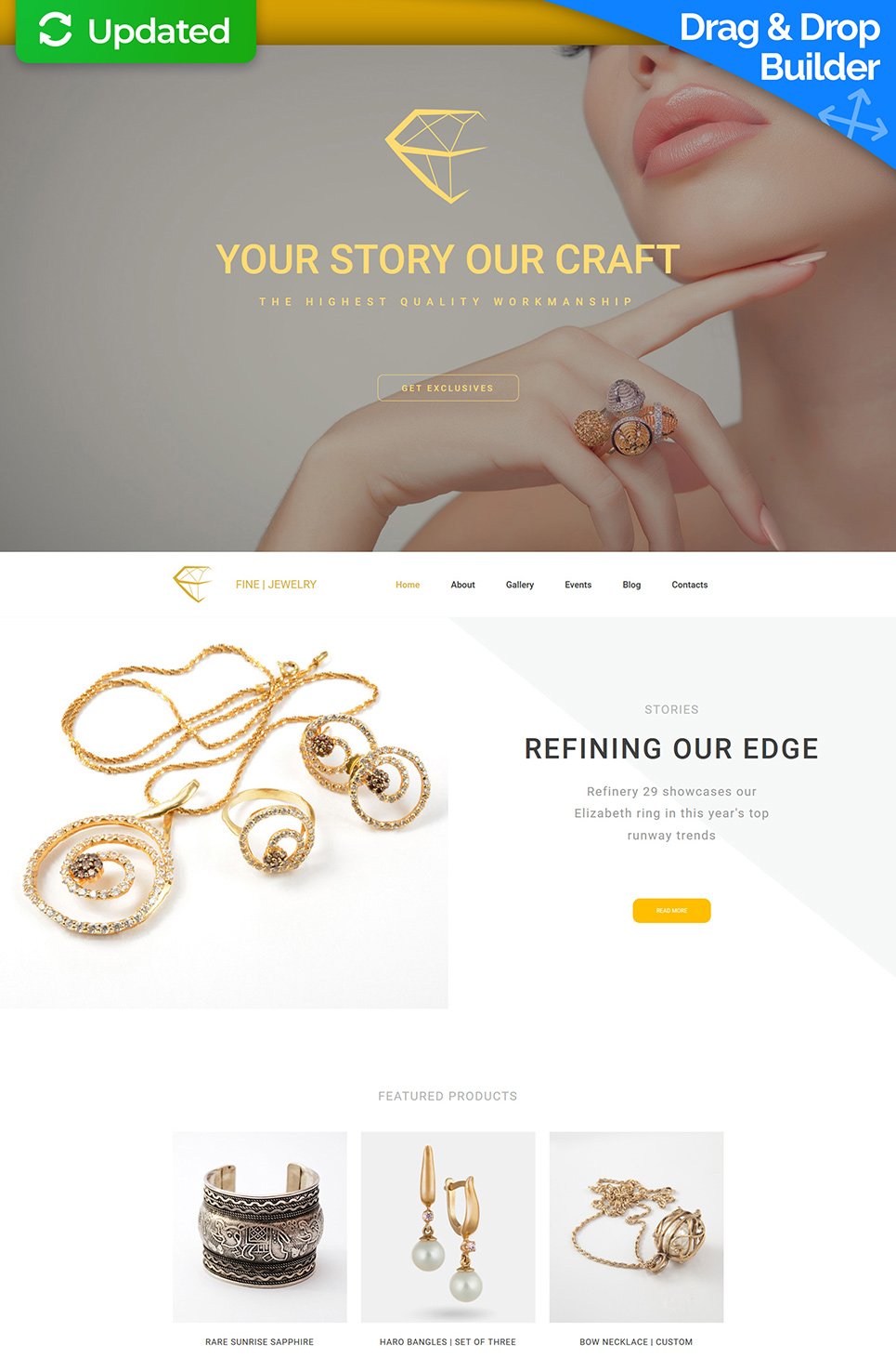 Fine Jewelry Responsive Moto CMS 3 Template New Screenshots BIG