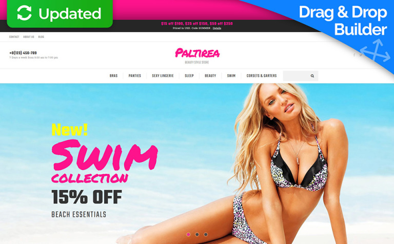 Lingerie Premium MotoCMS Ecommerce Template Big Screenshot Lingerie Responsive MotoCMS Ecommerce Template New Screenshots BIG