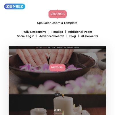 Plantilla Joomla para Sitio de Salones de belleza #59562