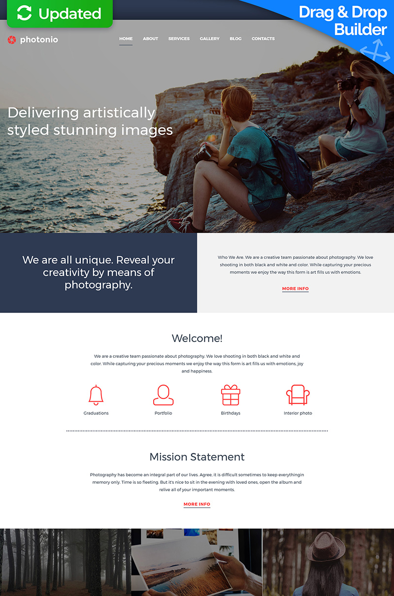 Plantilla Para Galería De Fotos Responsive para Sitio de Portafolios de fotógrafos #59550 - captura de pantalla