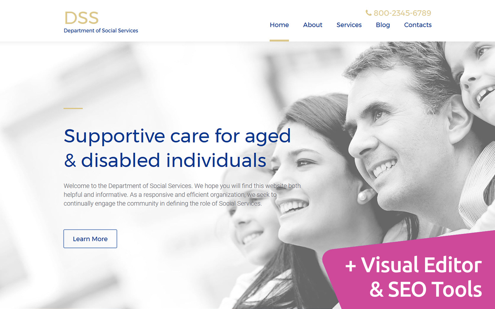 Social Services Responsive Moto CMS 3 Template