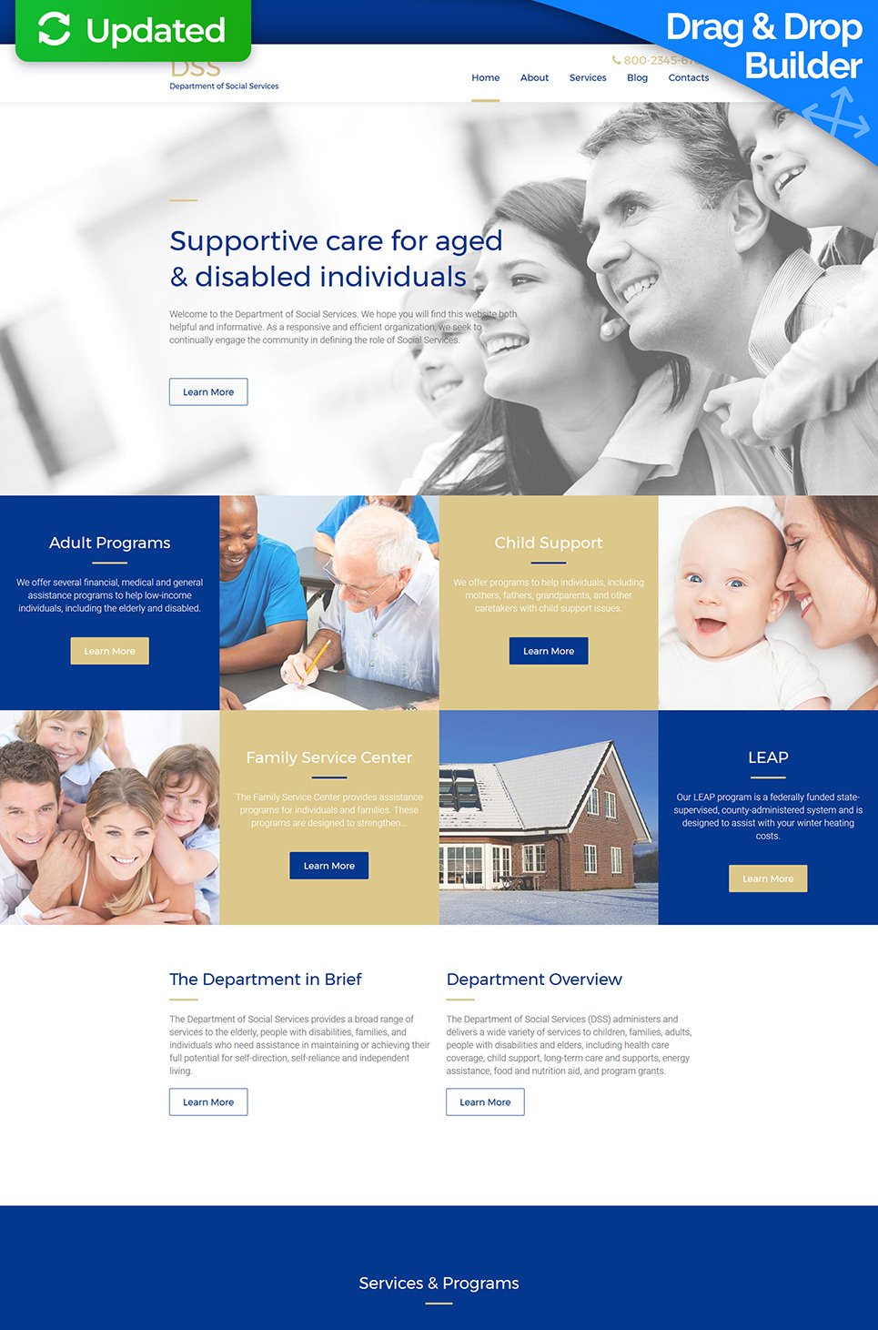 Social Services Responsive Moto CMS 3 Template New Screenshots BIG