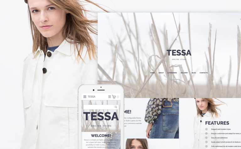 Tessa - Fashion & Clothing Store Parallax OpenCart Template Big Screenshot Tessa - Fashion & Clothing Store OpenCart Template New Screenshots BIG