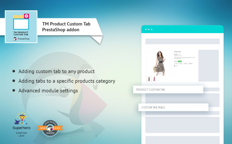 TM Product Custom Tab PrestaShop Module Theme Big Screenshot TM Product Custom Tab PrestaShop Module New Screenshots BIG