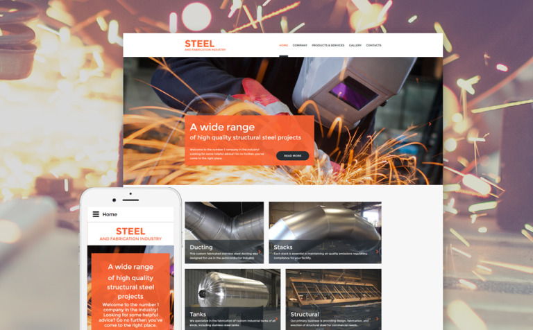 Welding Bootstrap Website Template Big Screenshot Welding Responsive Website Template New Screenshots BIG