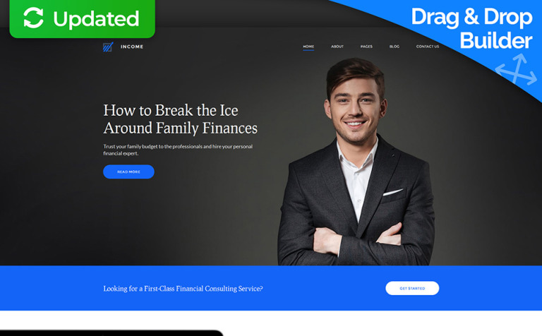 Income - Financial, Banking & Loan Company Responsive Moto CMS 3 Theme Big Screenshot Income - Financial, Banking & Loan Company Moto CMS 3 Template New Screenshots BIG