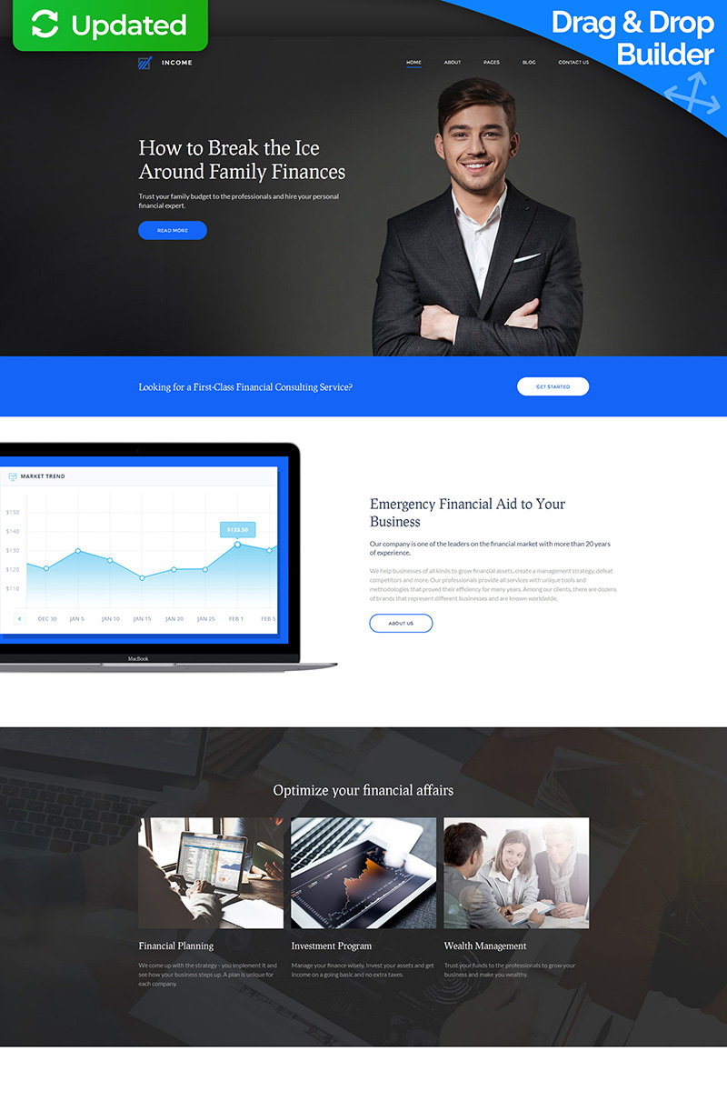 Reszponzív Income - Financial, Banking & Loan Company Moto CMS 3 sablon 59994