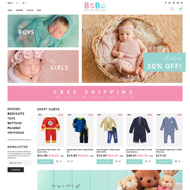 Baby Store Prestashop Templates 60065