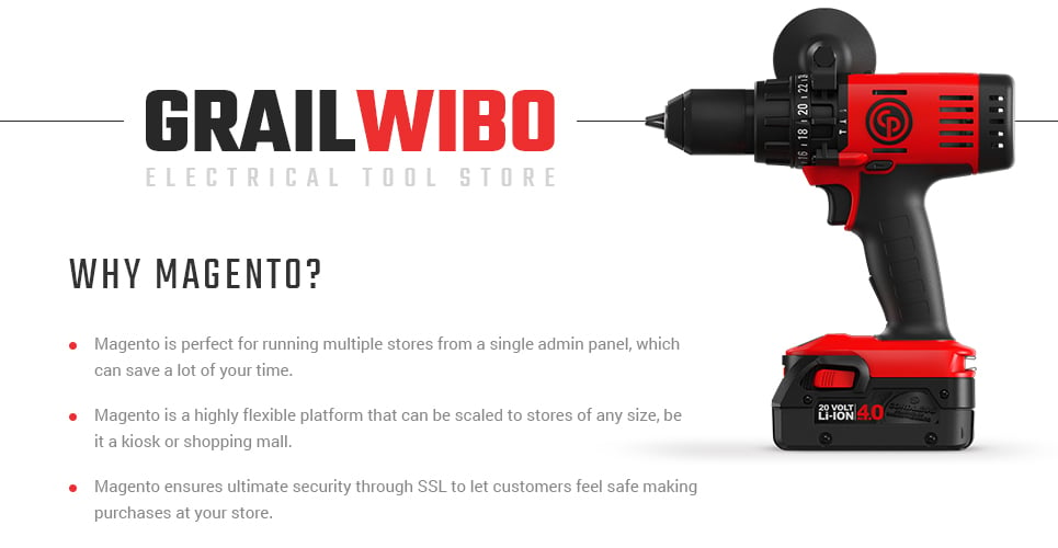 GrailWibo - Electrical Tools Store Magento 2 Theme