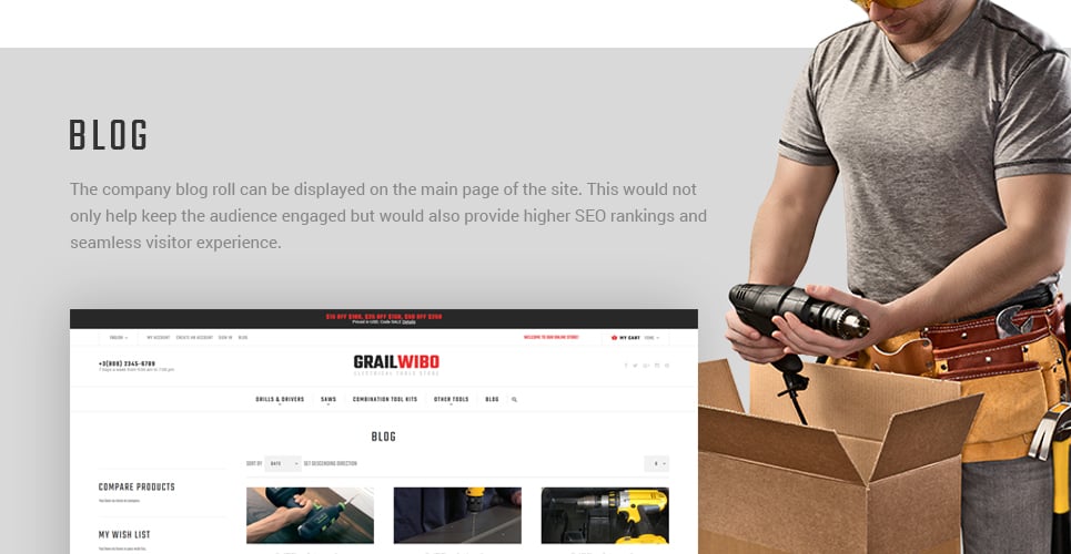  GrailWibo - Electrical Tools Store Magento 2 Theme