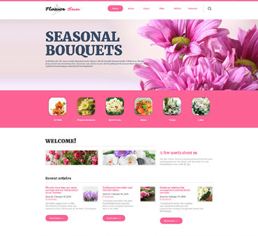 Deze template is ontworpen voor de bloemen, cadeaus, schoonheid en mode sites. Joomla 3 Template 60091