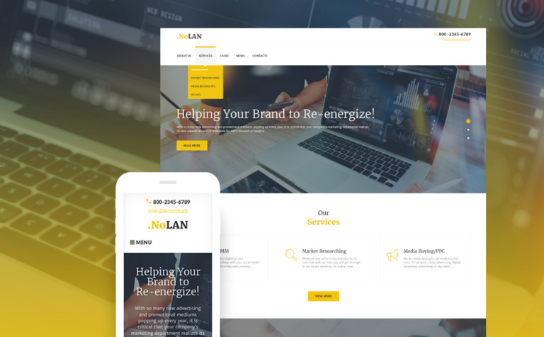 Advertising Agency Responsive WordPress Theme Parallax WordPress Template Big Screenshot Advertising Agency Responsive WordPress Theme WordPress Theme New Screenshots BIG