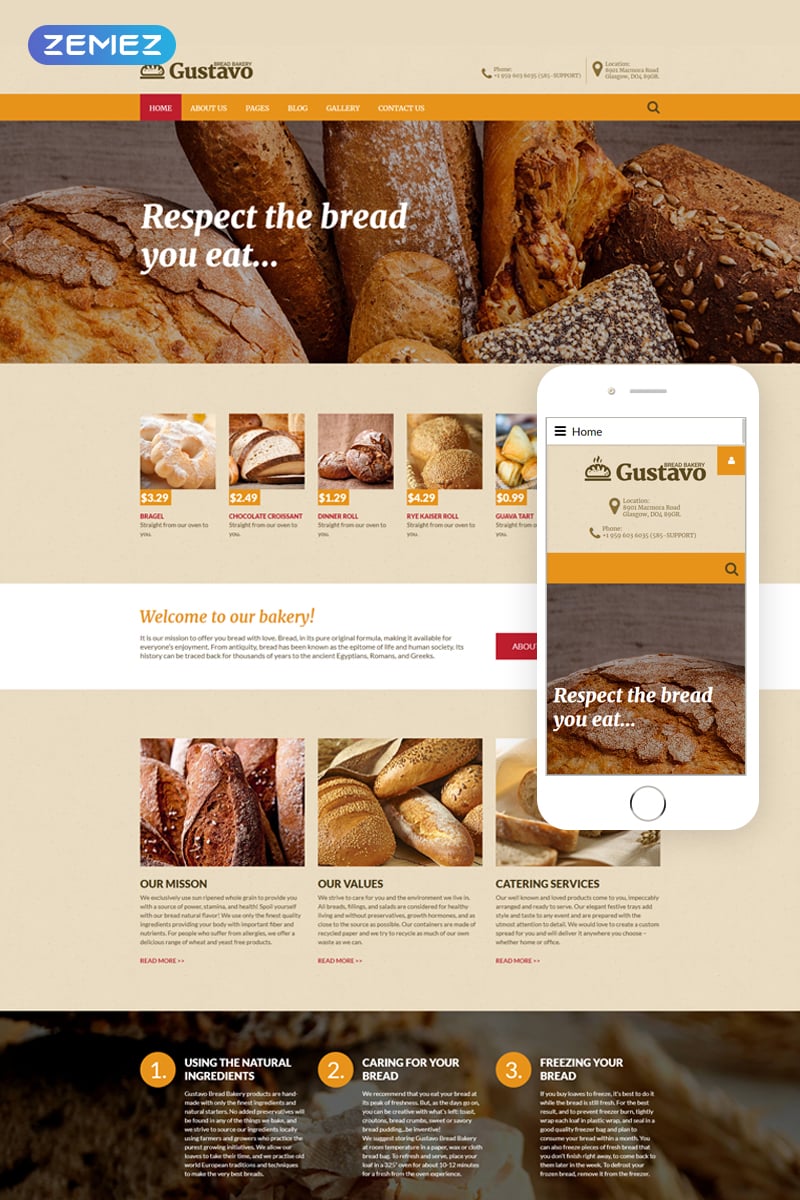 Bakery Responsive Joomla Template New Screenshots BIG