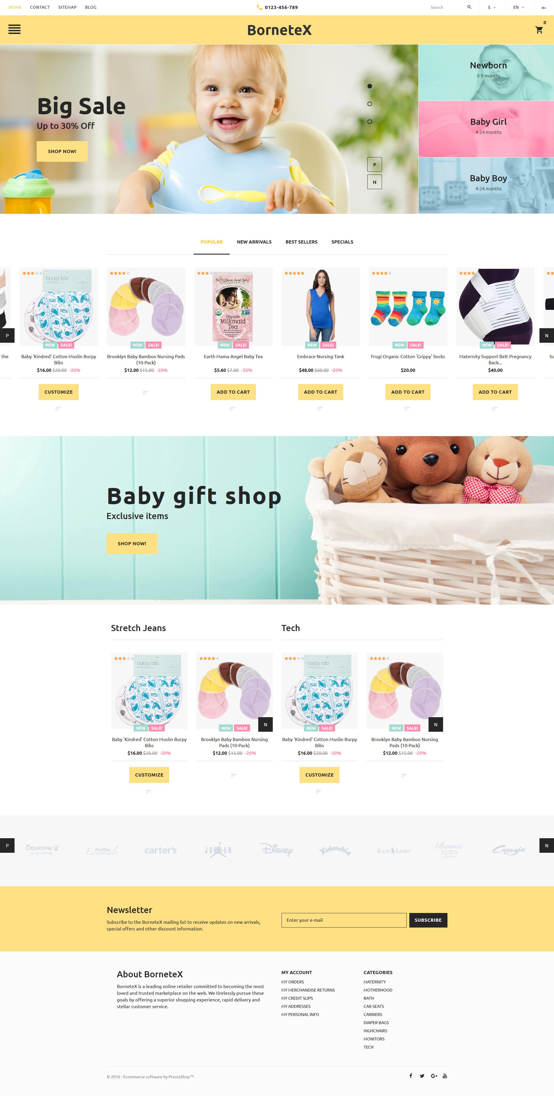 BorneteX - Maternity Store PrestaShop Theme