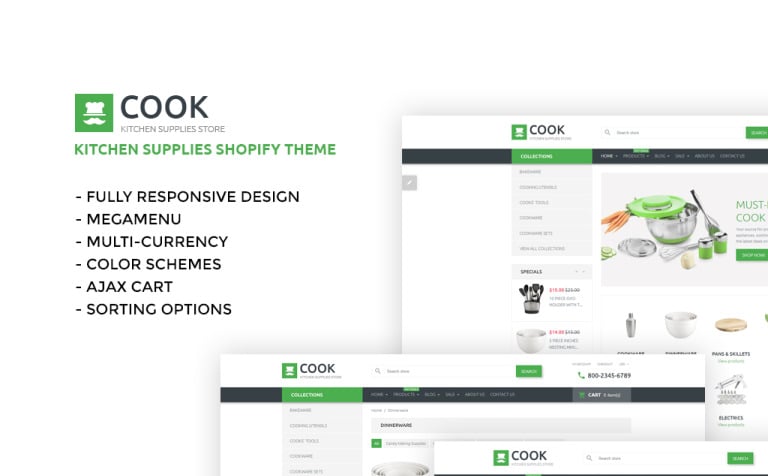 Cook Bootstrap Shopify Template Big Screenshot Cook Shopify Theme New Screenshots BIG