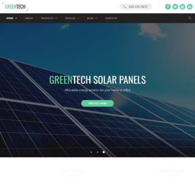 Green Tech Template Web №60074 #60074