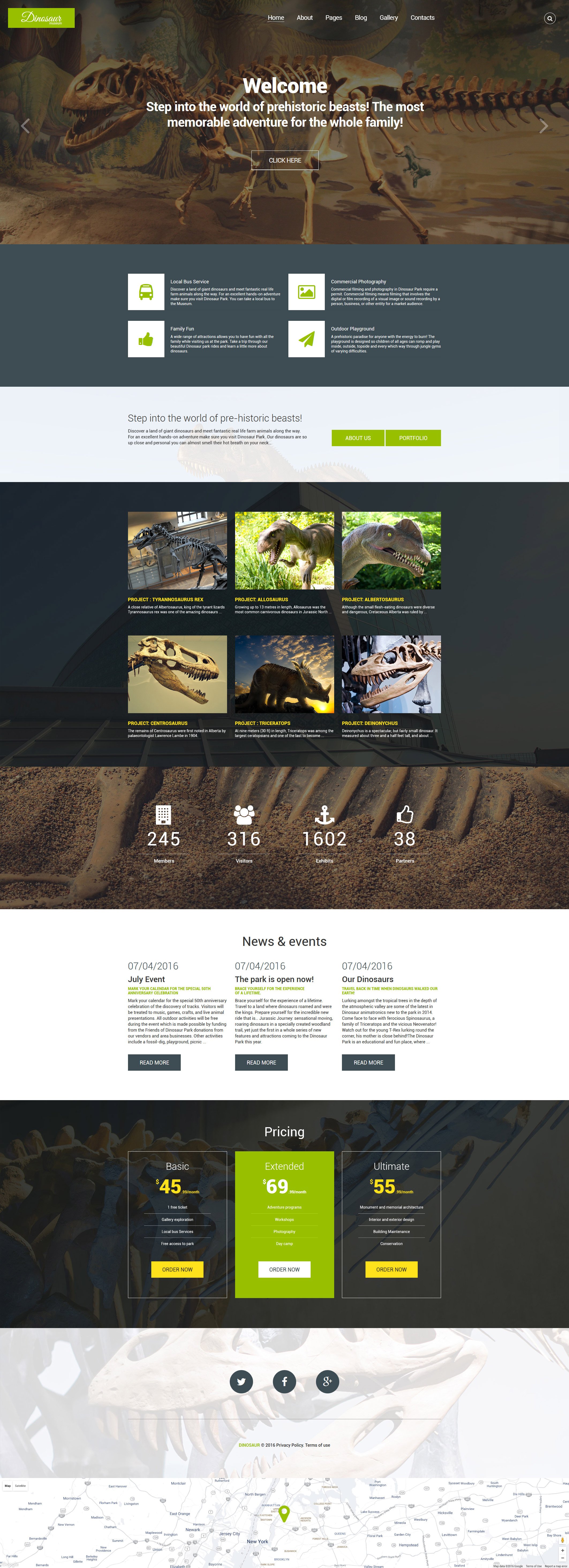 Joomla Vorlage namens "Dinosaur Museum" #60092