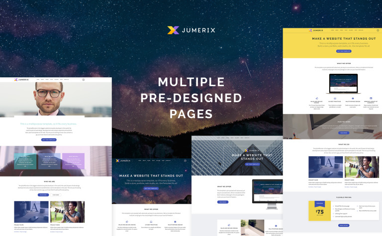 Jumerix - Multipurpose Responsive Joomla Theme Big Screenshot Jumerix - Multipurpose Joomla Template Big Screenshot