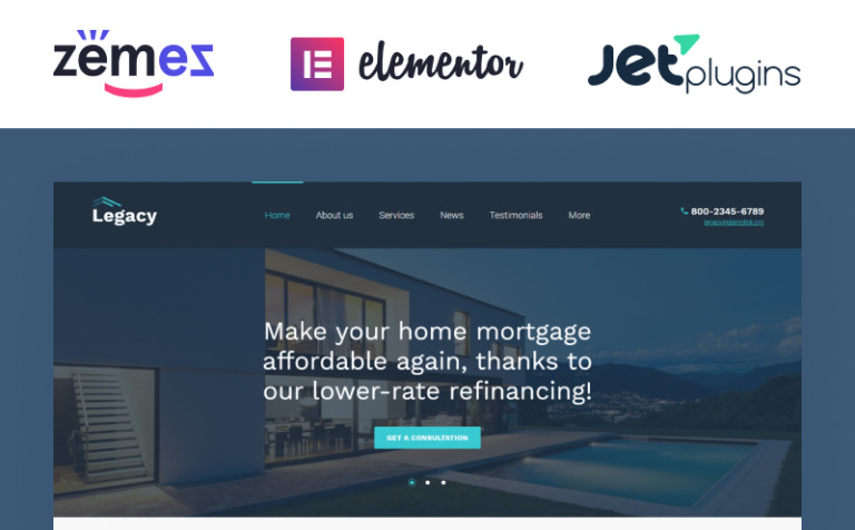 Legacy - Estate and Mortgage Responsive WordPress Theme Big Screenshot Legacy - Estate and Mortgage WordPress Theme New Screenshots BIG
