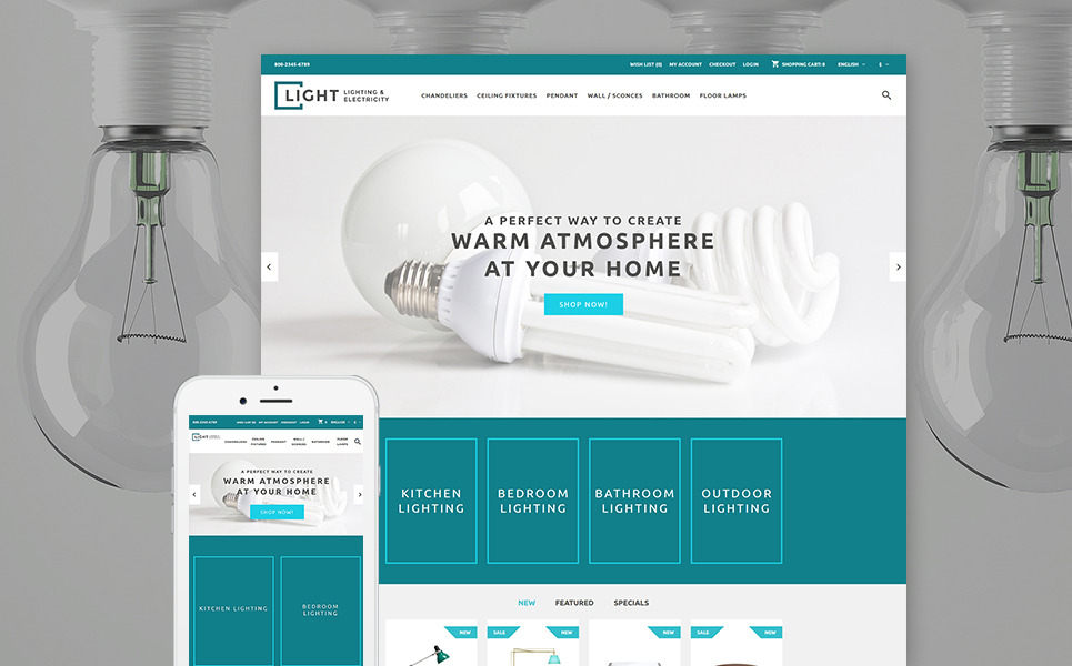 Light Responsive OpenCart Theme Big Screenshot Light OpenCart Template New Screenshots BIG