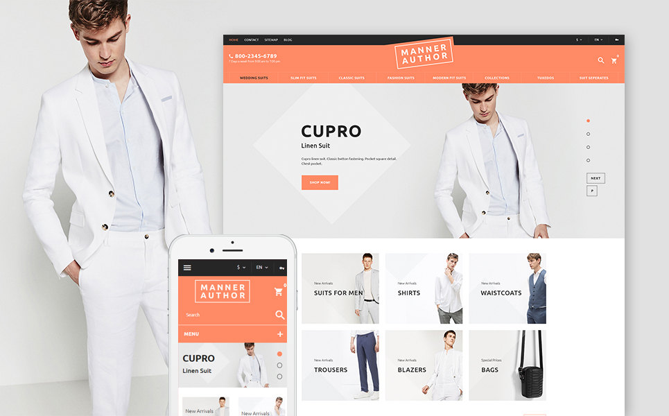 MannerAuthor - Men Clothes PrestaShop Theme New Screenshots BIG