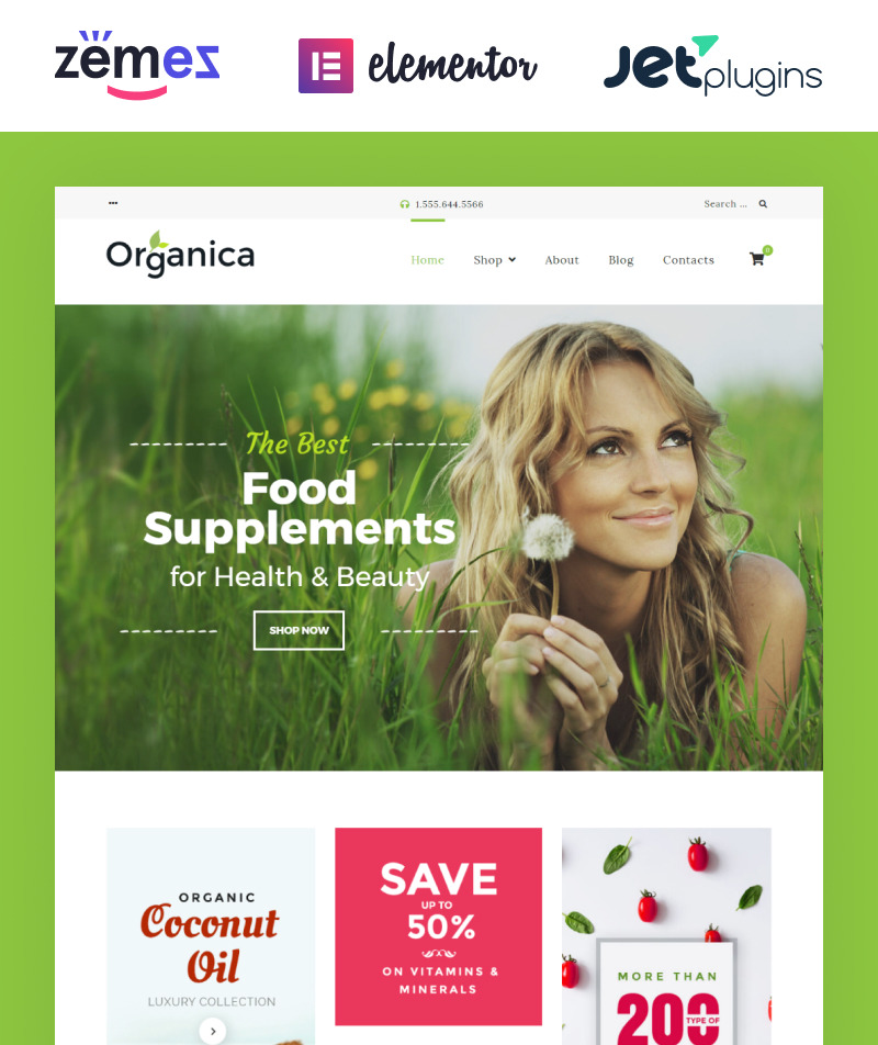 Organica - Organic Food, Cosmetics and Bio Active Nutrition WPML ready WooCommerce Template Big Screenshot Organica - Organic Food, Cosmetics and Bio Active Nutrition WooCommerce Theme New Screenshots BIG