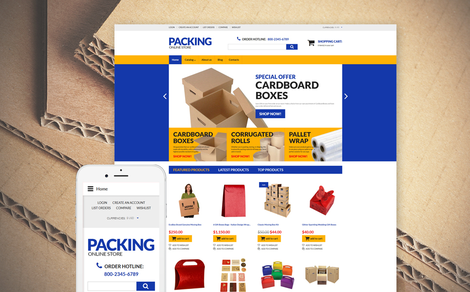 Packing VirtueMart Template New Screenshots BIG