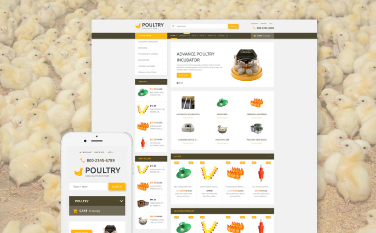 Poultry Bootstrap Shopify Template Big Screenshot Poultry Shopify Theme New Screenshots BIG