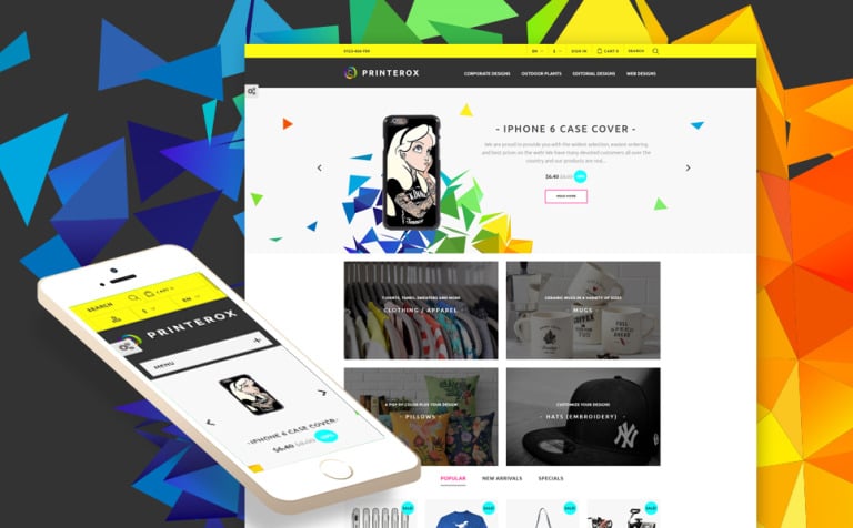 Printerox Design Responsive Bootstrap PrestaShop Template Big Screenshot Printerox Design Responsive PrestaShop Theme New Screenshots BIG