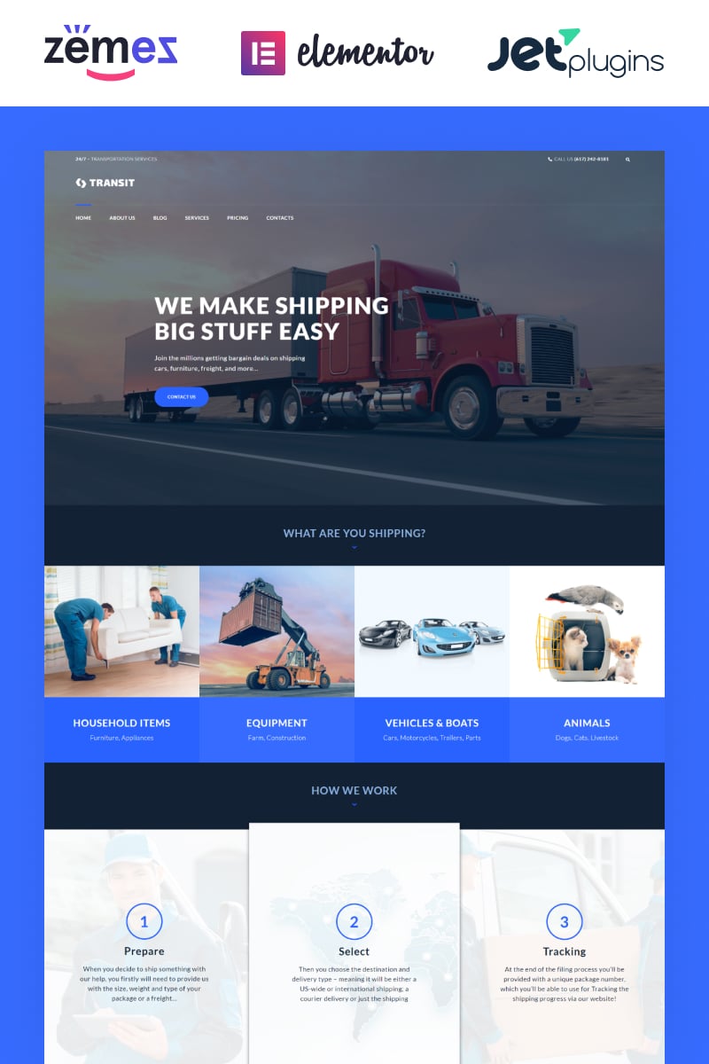 Responsive Transit - Logistics and Transportation Service Wordpress #60055