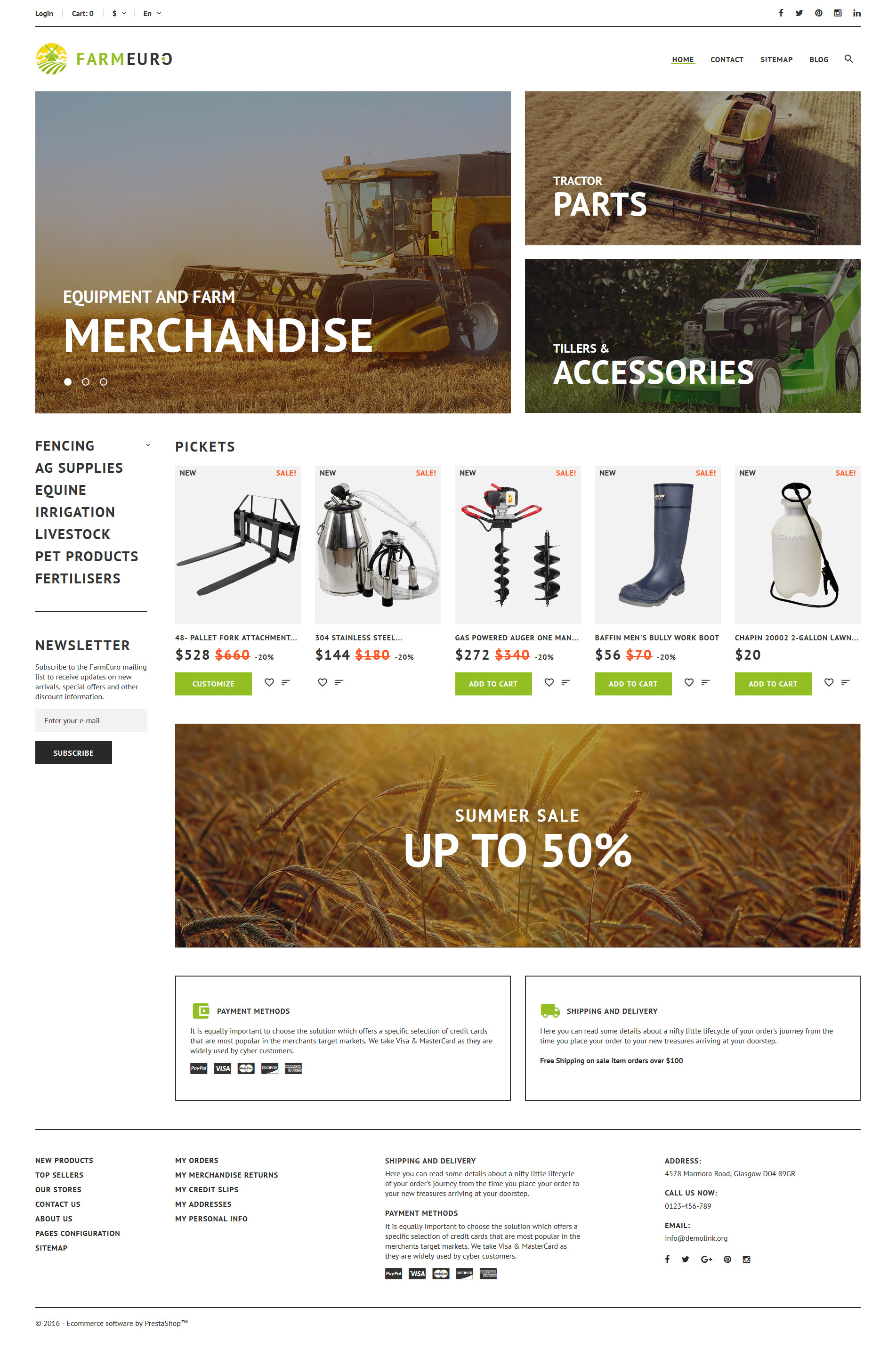 Responsivt FarmEuro - Agricultural Responsive PrestaShop-tema #60066 - skärmbild
