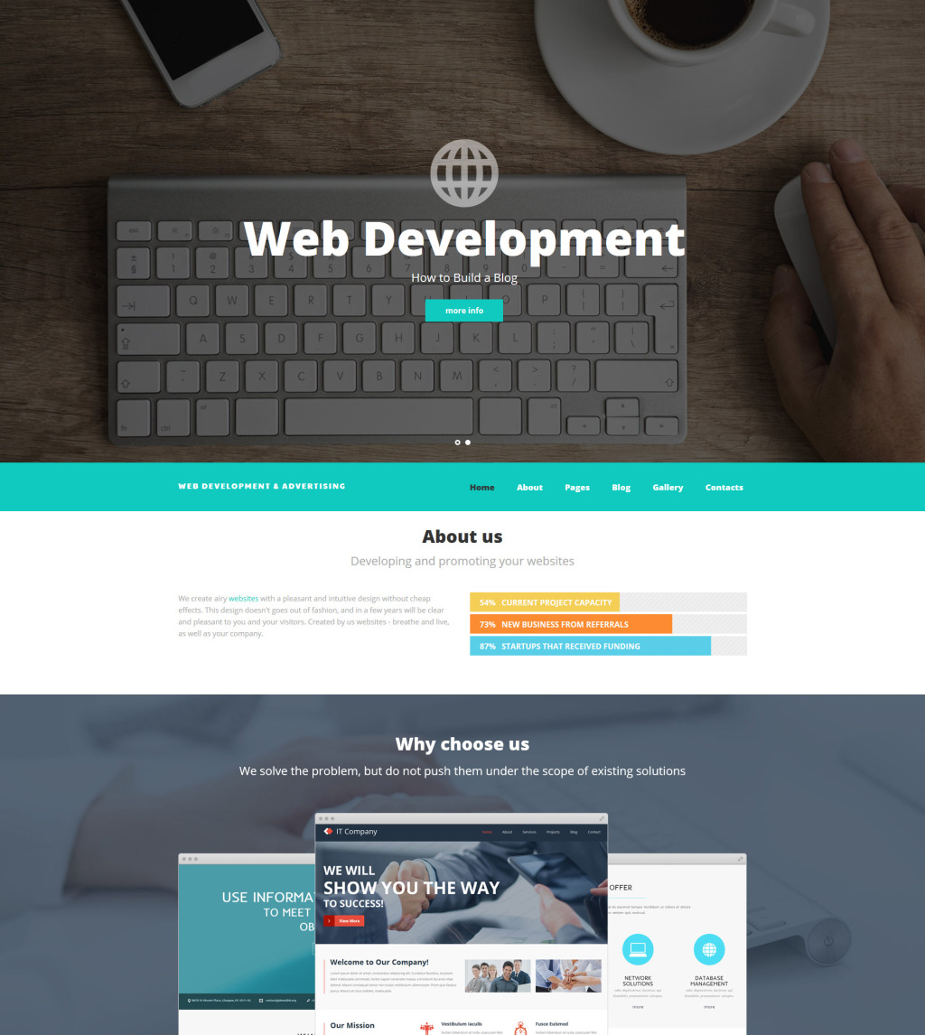 Live demo for Web Development Joomla Template #60077