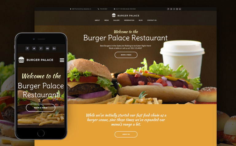 Burger Palace - Fast Food Restaurant WPML ready WordPress Template Big Screenshot Burger Palace - Fast Food Restaurant WordPress Theme New Screenshots BIG