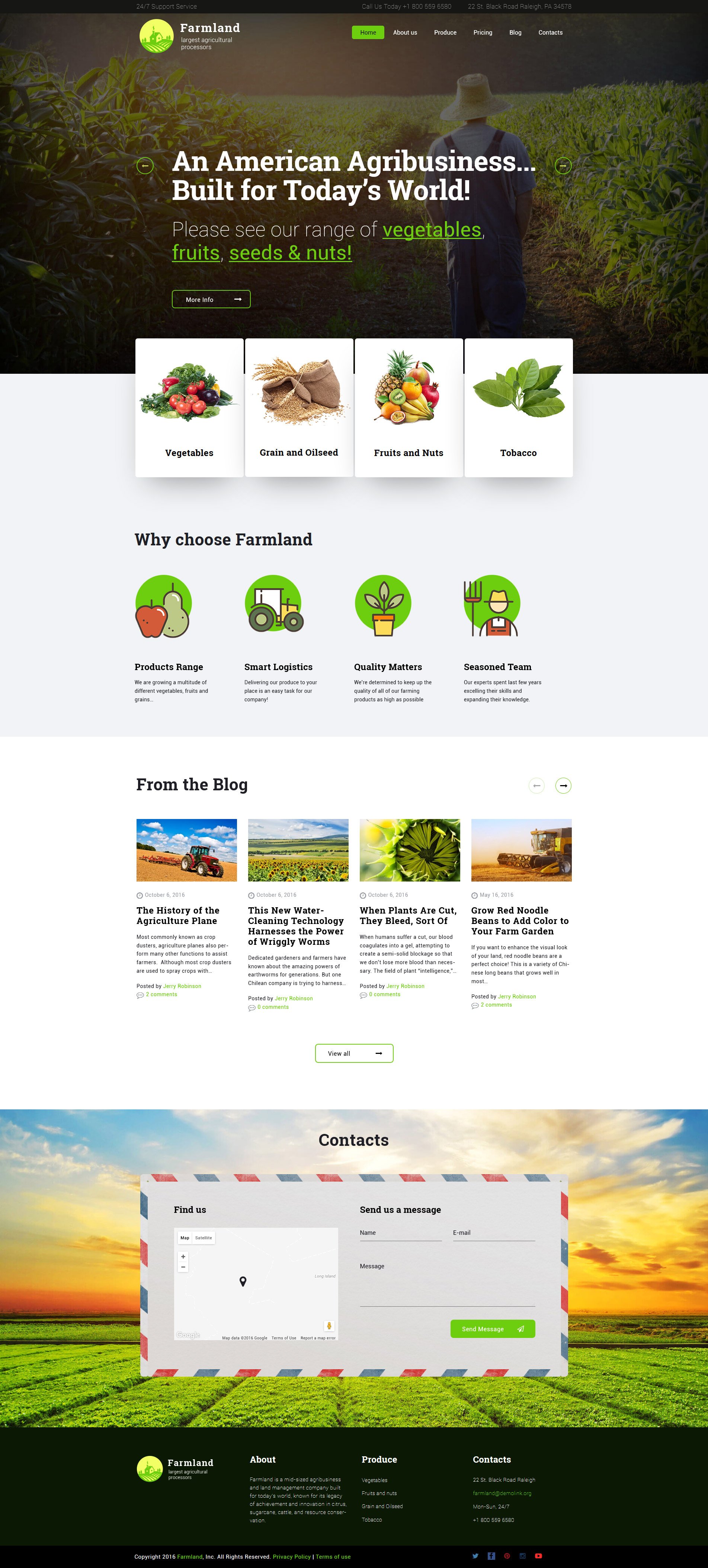 Agriculture Industry WordPress Theme