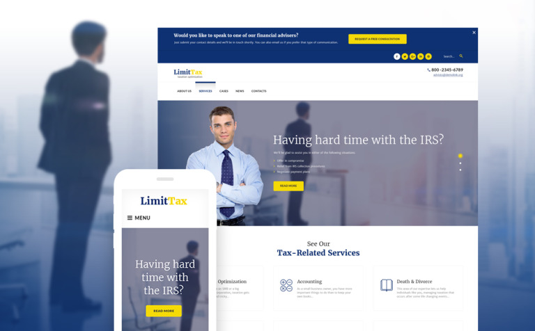 LimitTax - Auditing and Accounting WPML ready WordPress Template Big Screenshot LimitTax - Auditing and Accounting WordPress Theme New Screenshots BIG