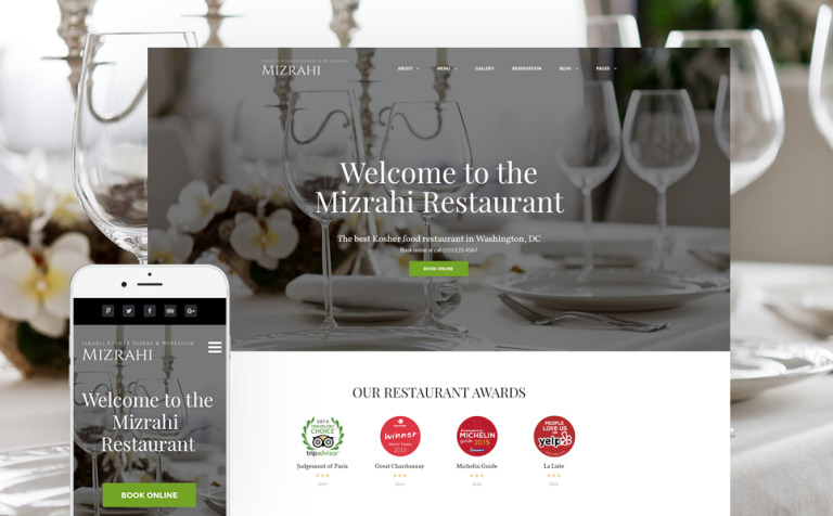 Mizrahi - Kosher Restaurant WPML ready WordPress Template Big Screenshot Mizrahi - Kosher Restaurant WordPress Theme New Screenshots BIG
