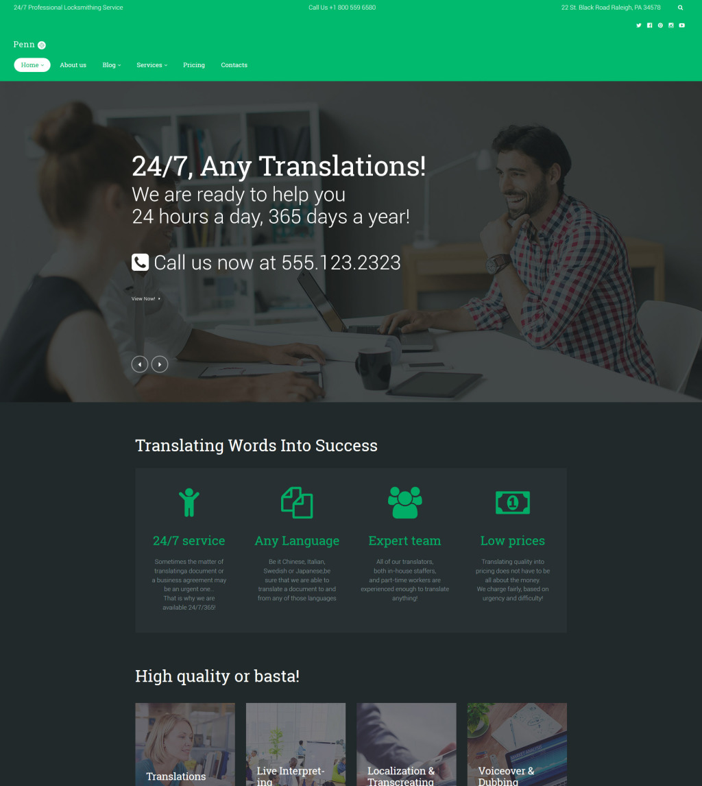 Translation Agency WordPress Theme