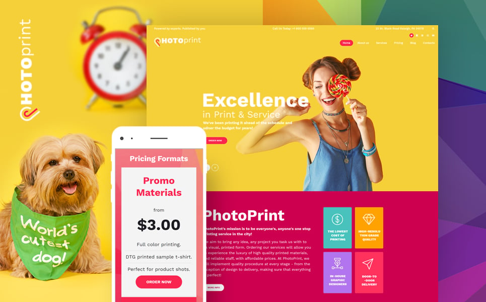 PhotoPrint - Print Shop Responsive WordPress Theme