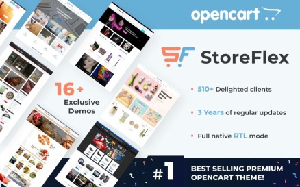 StoreFlex - Responsive Multipurpose Template + RTL OpenCart Template