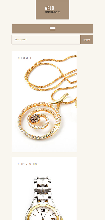 Arlo Handmade Jewelry Artist Portfolio Wordpress Website Templates Handcrafted Jewelry Website Templates